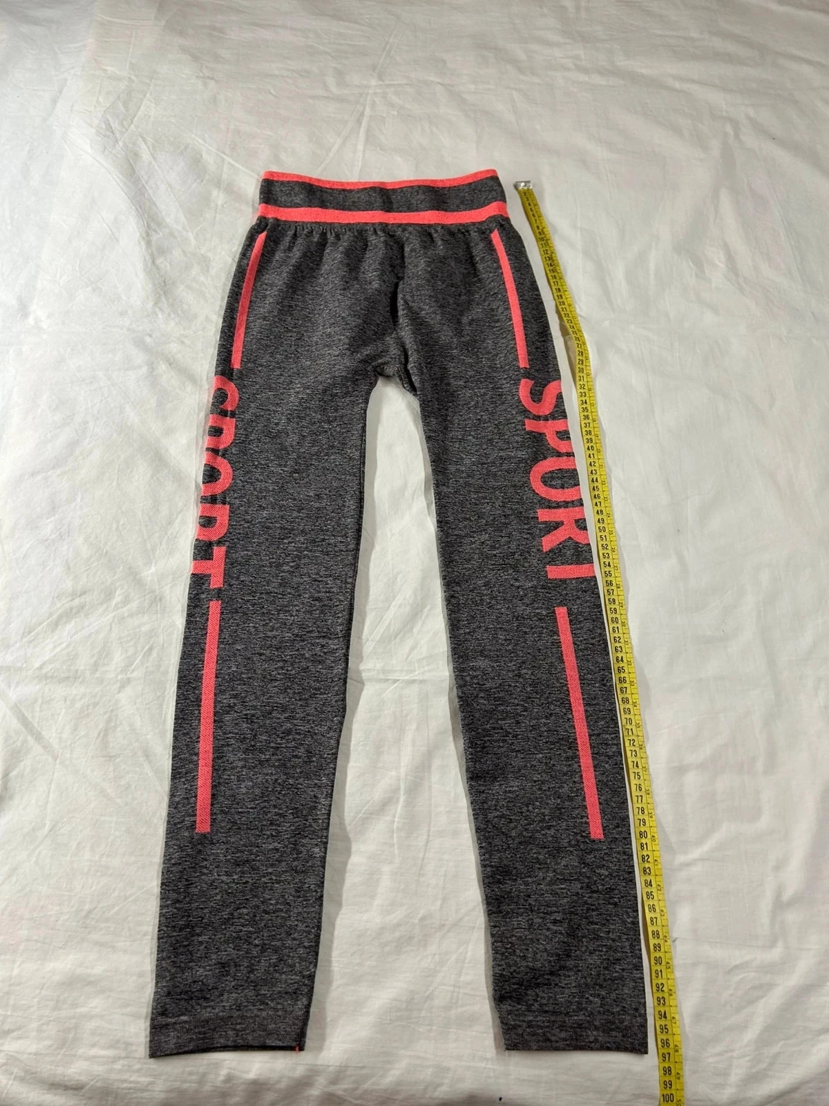 Legging vintage gris rose taille 34